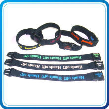 Custom Printed with Plastic Buckle Wristband for Decoration